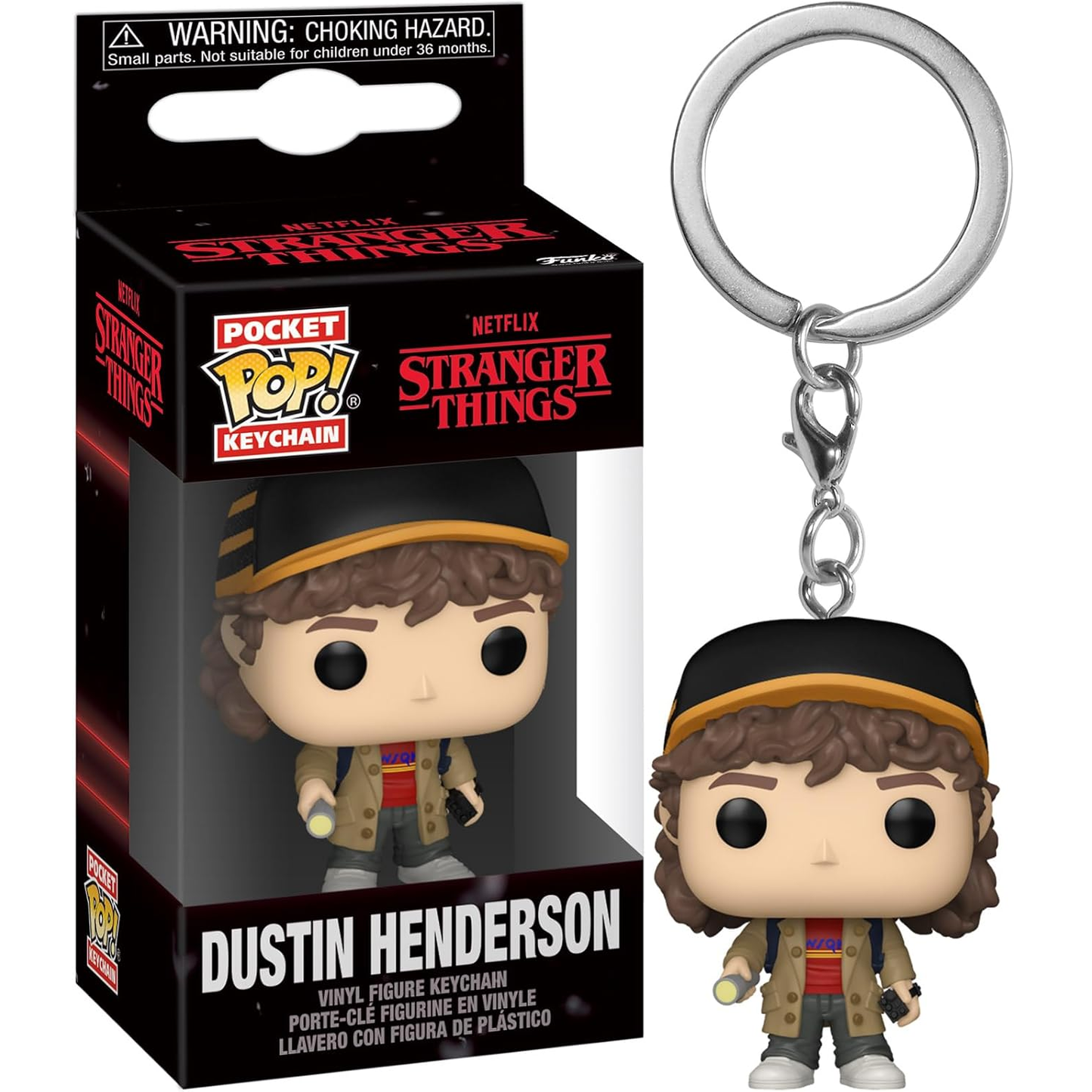 Funko Pop! Pocket Keychain Stranger Things Season 5 - Dustin Henderson Mini Vinyl Figure 5cm