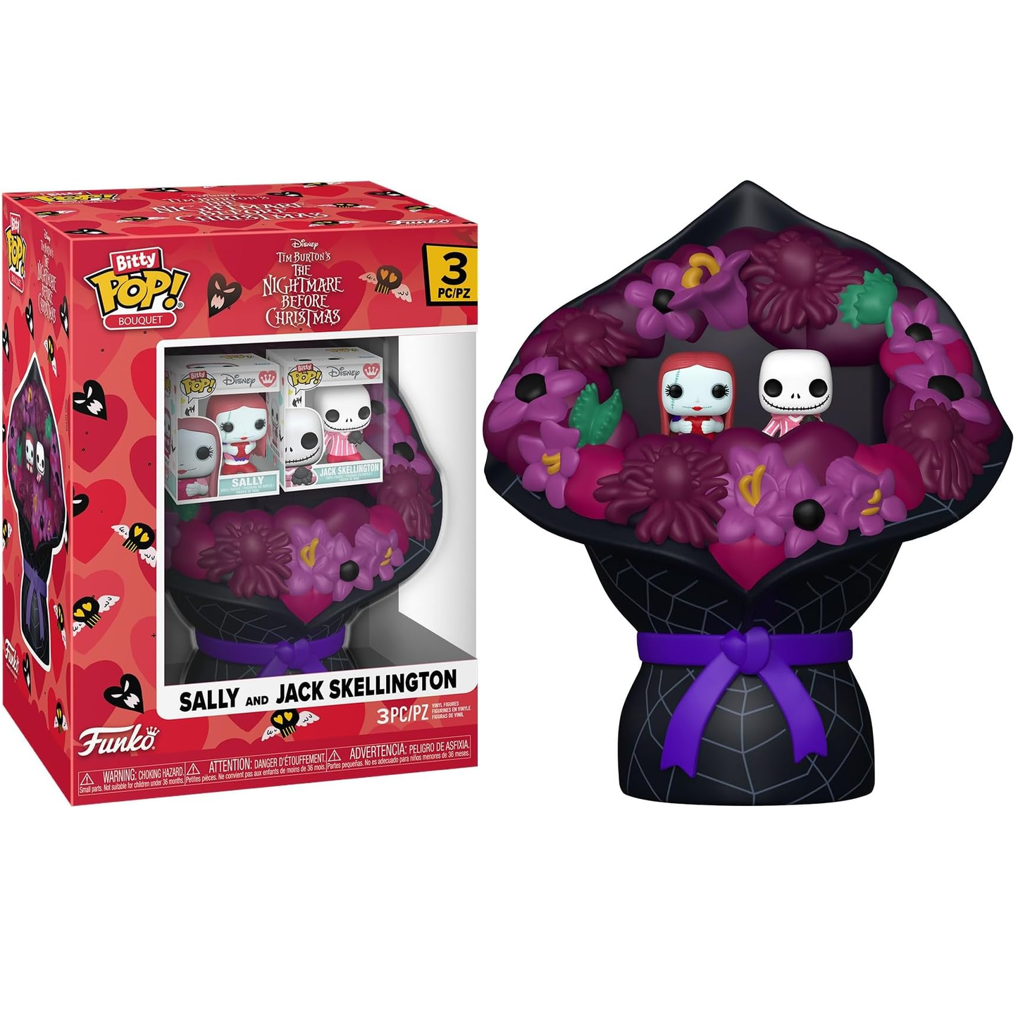 Funko Bitty Pop! Bouquet The Nightmare Before Christmas - Jack and Sally San Valentino