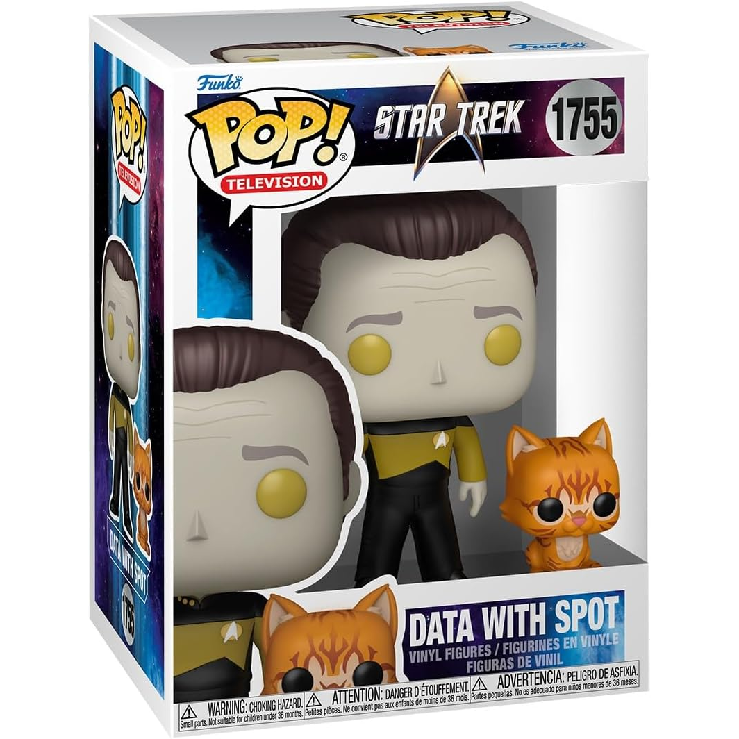 Funko Pop! Television Star Trek (1755) Data With Spot - Vinyl Figure 9cm