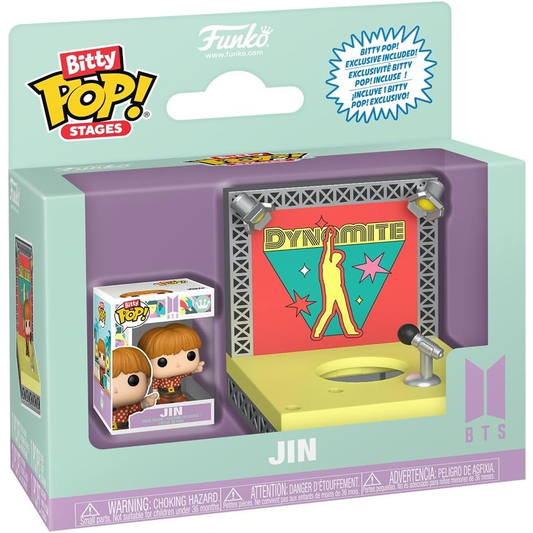 Funko Bitty Pop! Stages BTS: Jin (Dynamite) Mini Vinyl Figure 3cm Da Collezione