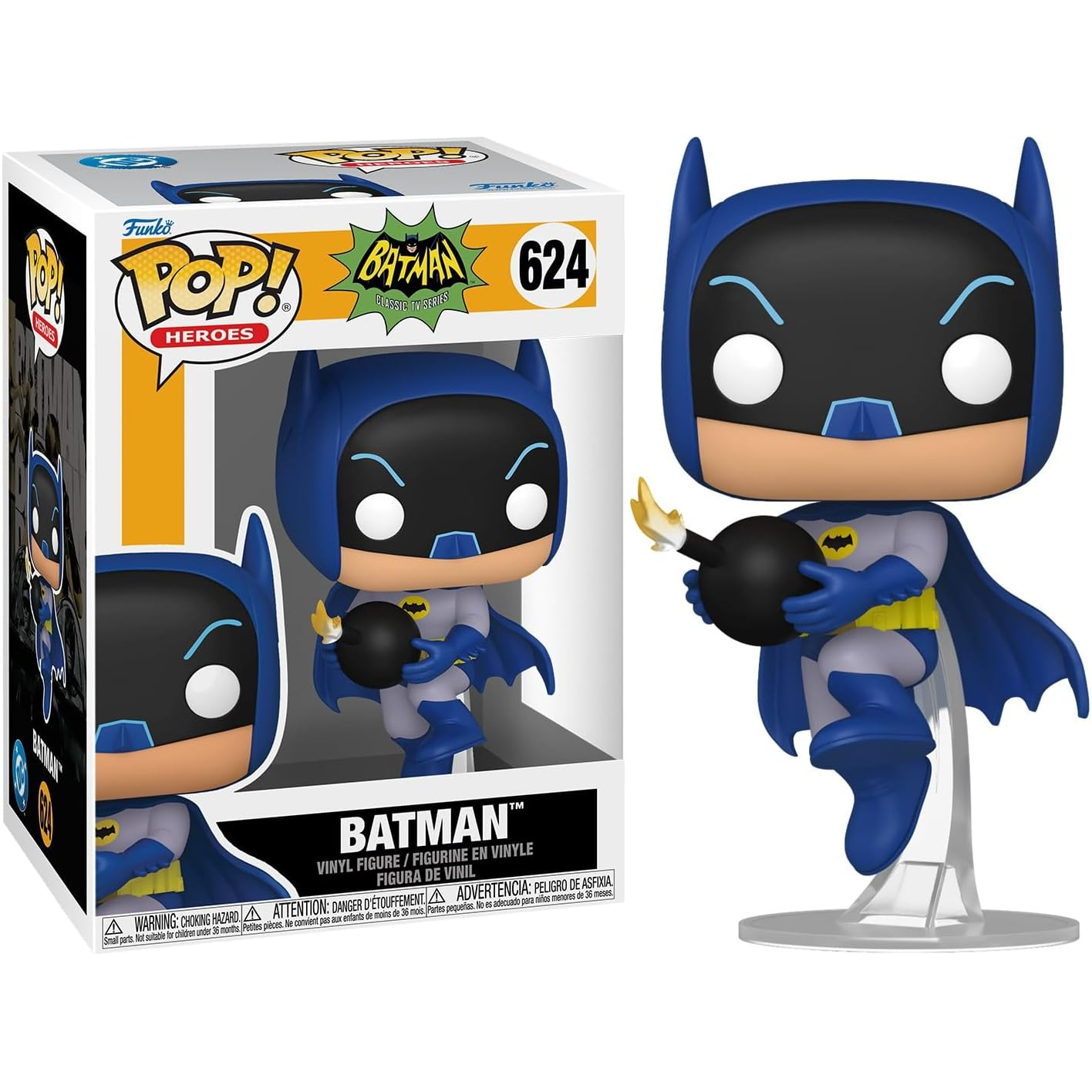 Funko Pop! Heroes: Batman Classic TV Series (624) Batman - Vinyl Figure 9cm