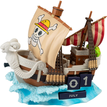 Calendario Perpetuo - One Piece (Going Merry) 3D da Tavolo - Figure PVC Statua Gadget Decorazione per Scrivania Fans: Regalo