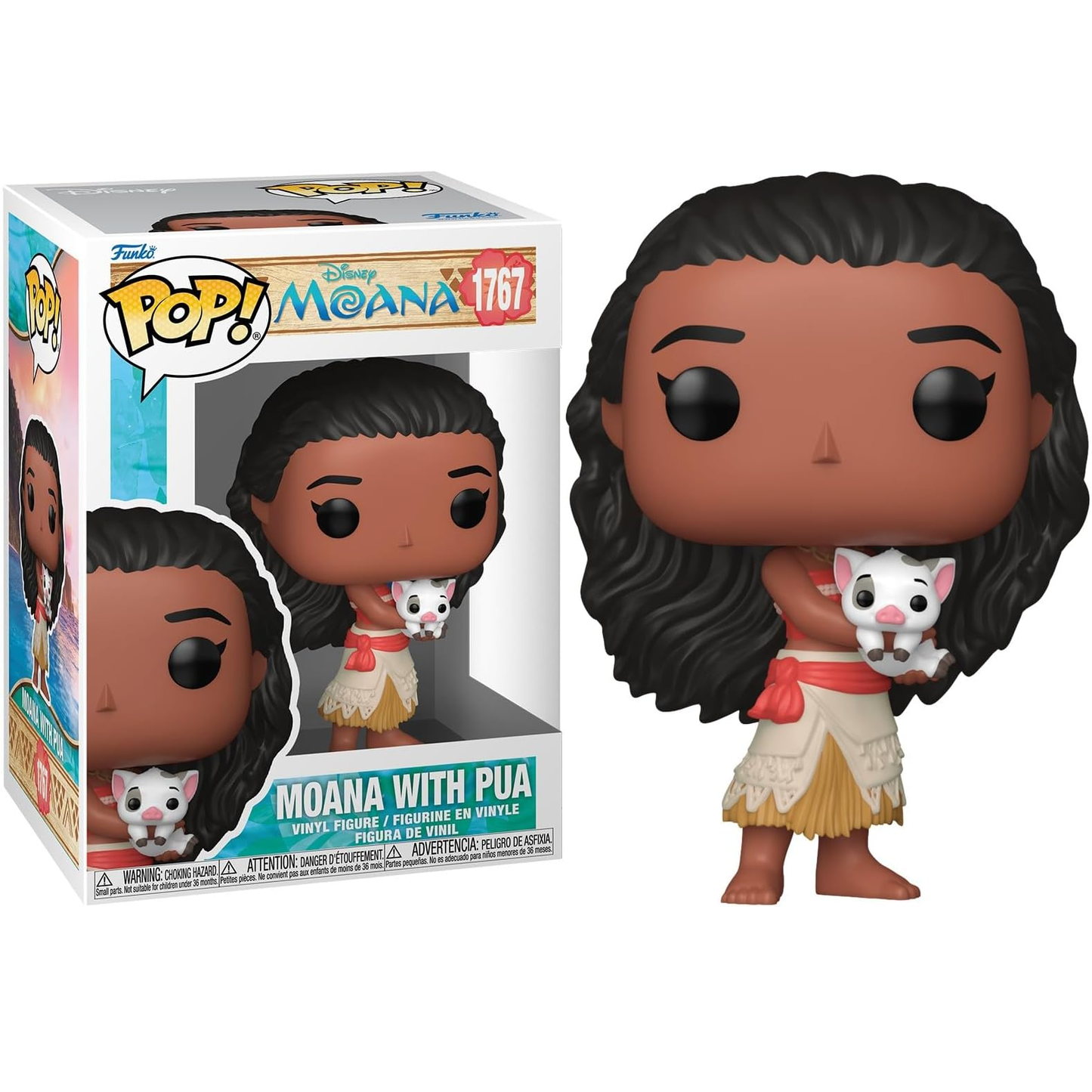 Funko Pop! Disney: Ocenia - (1767) Moana With Pua - Vinyl Figure 9cm