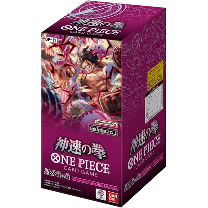 Bandai - One Piece: OP-11 Card Games TCG (A Fist Of Divine Speed) Box 24 Buste da 12 Carte da Collezione (JPN)