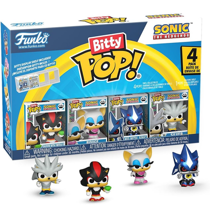 Funko Bitty Pop! Sonic The Hedgehog (4 Pack) w/ Bitty Display - Mini Vinyl Figure 2cm