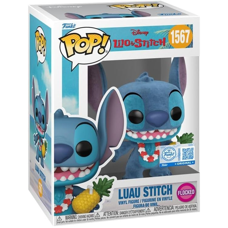 Funko Pop! Disney Lilo & Stitch (1567) Luau Stitch Special Edition - Flocked Vinyl Figure 9cm