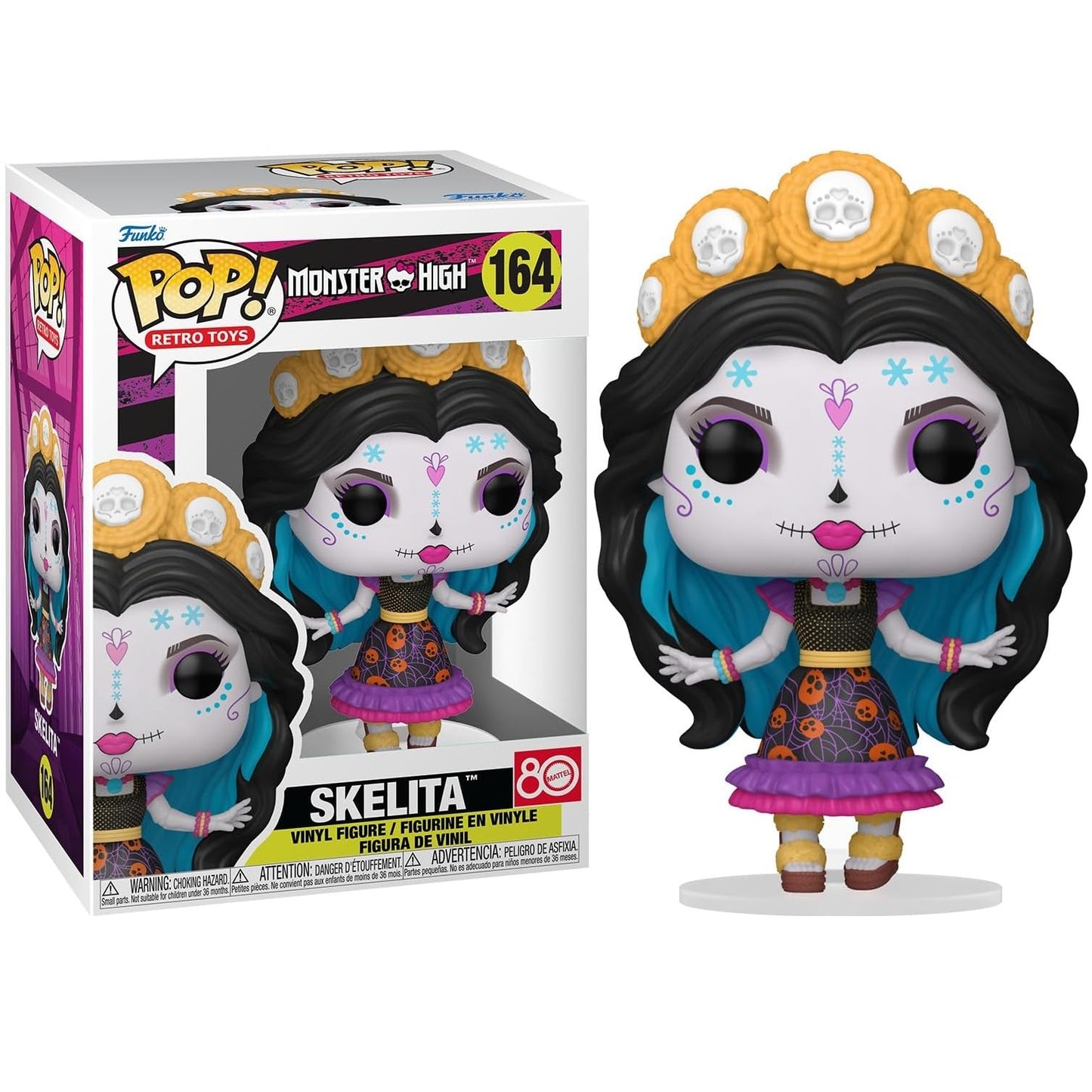Funko Pop! Retro Toys Monster High (164) Skelita 80 Mattel - Vinyl Figure 9cm