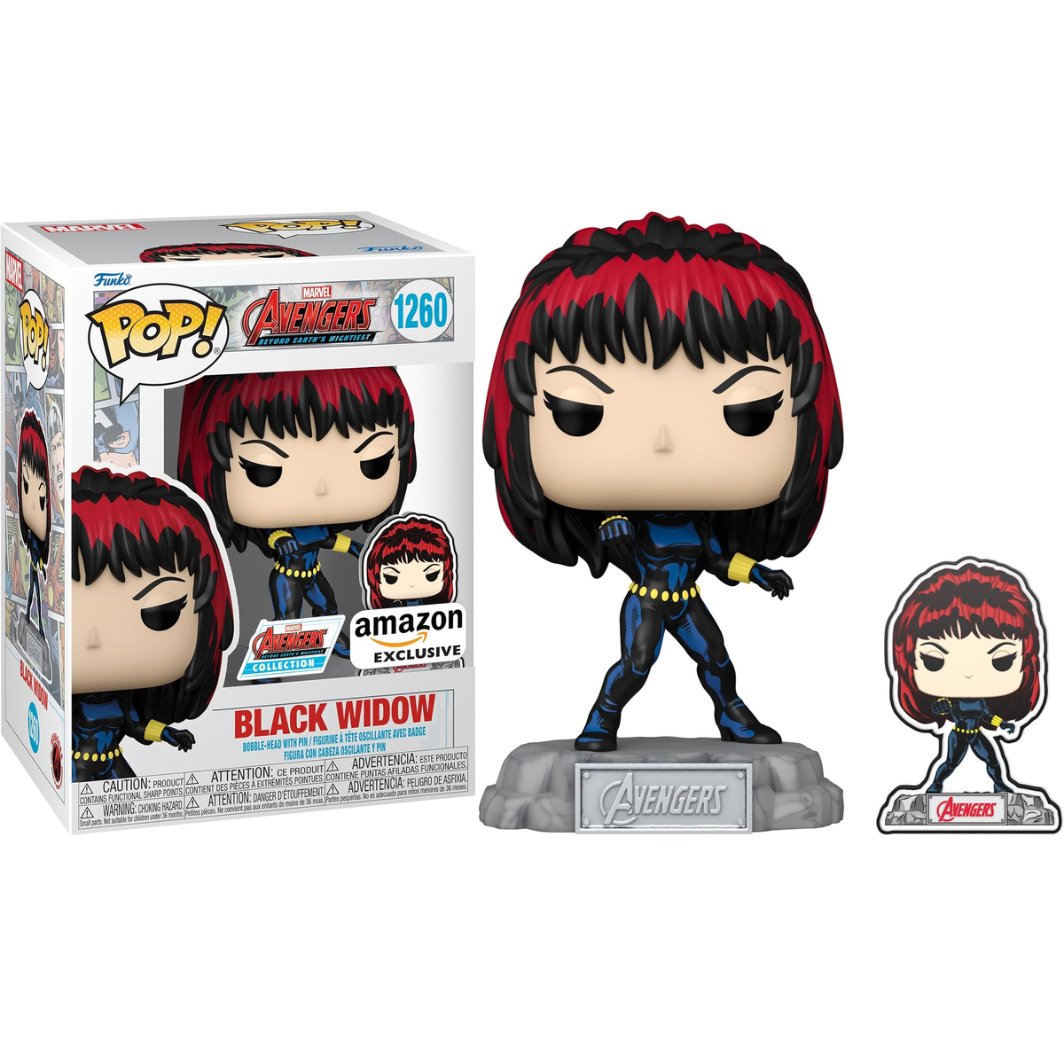Funko Pop! Marvel Avengers (1260) Black Widow Bobblehead - Vinyl Figure 9cm