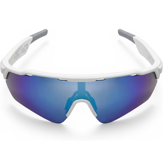Nilox Occhiali Smart Sportivi SOPRAPIS con Audio Open-Ear, Altoparlanti Integrati, Controllo Vocale Siri e Google, Lenti con Filtro Luce Blu, Design Ergonomico e Resistente IPX5