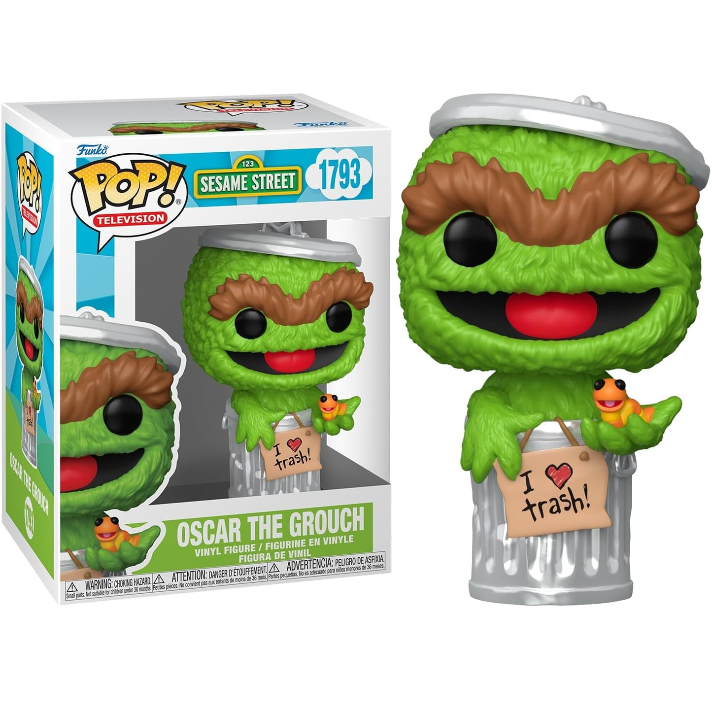 Funko Pop! Television: Sesame Street (1793) Oscar The Grouch - Vinyl Figure 9cm
