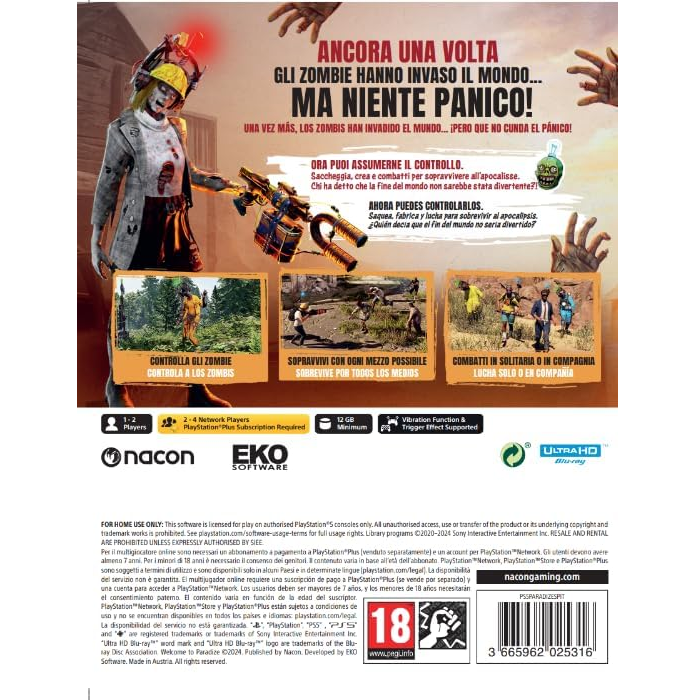 Welcome to Paradize Ps5 Gioco Playstation 5 PAL Eu Ita Nuovo Sigillato