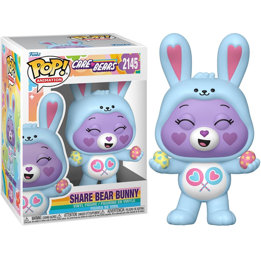 Funko Pop! Animation: Care Bears (2145) Share Bear Bunny - Vinyl Figure 9cm