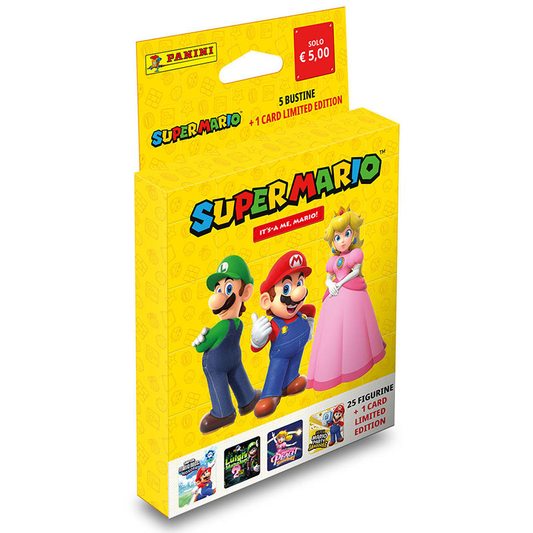Panini Stickers Super Mario Ecoblister 5 Bustine + 1 Card Limited Edition
