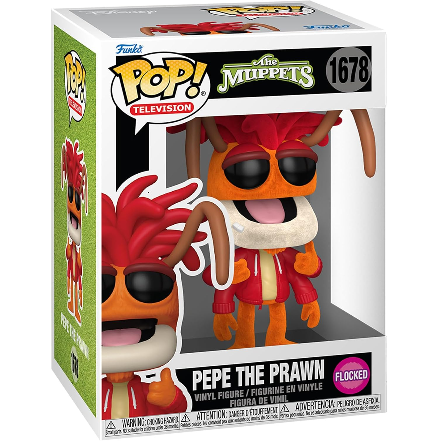 Funko Pop! Television The Muppets - (1678) Pepe The Prawn (Flocked) Figure 9cm