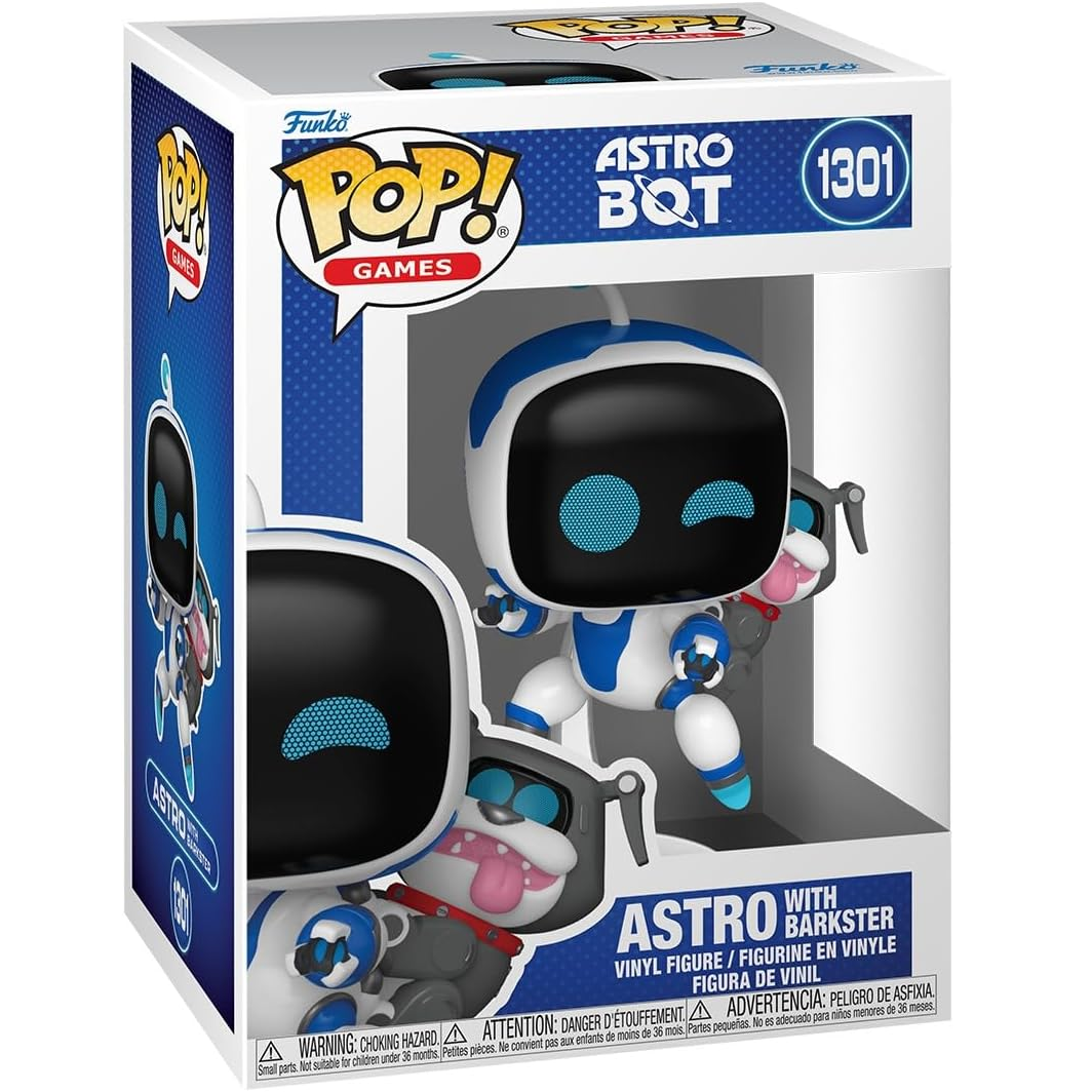 Funko Pop ! Games Astro Bot - (1301) Astrobot With Barkster - Vinyl Figure 9cm Ps5 Nuovo