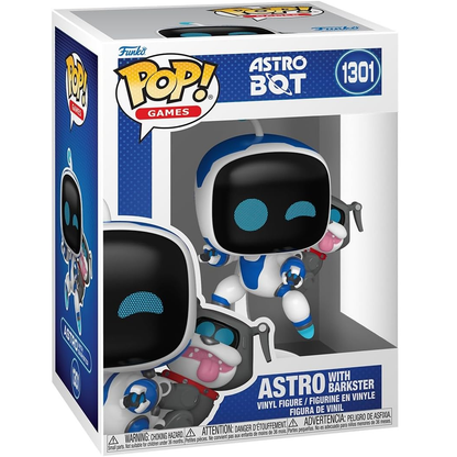 Funko Pop ! Games Astro Bot - (1301) Astrobot With Barkster - Vinyl Figure 9cm Ps5 Nuovo