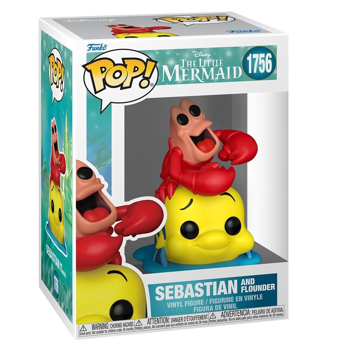 Funko Pop! Disney: The Little Mermaid La Sirenetta (1756) Sebastian And Flounder 9Cm