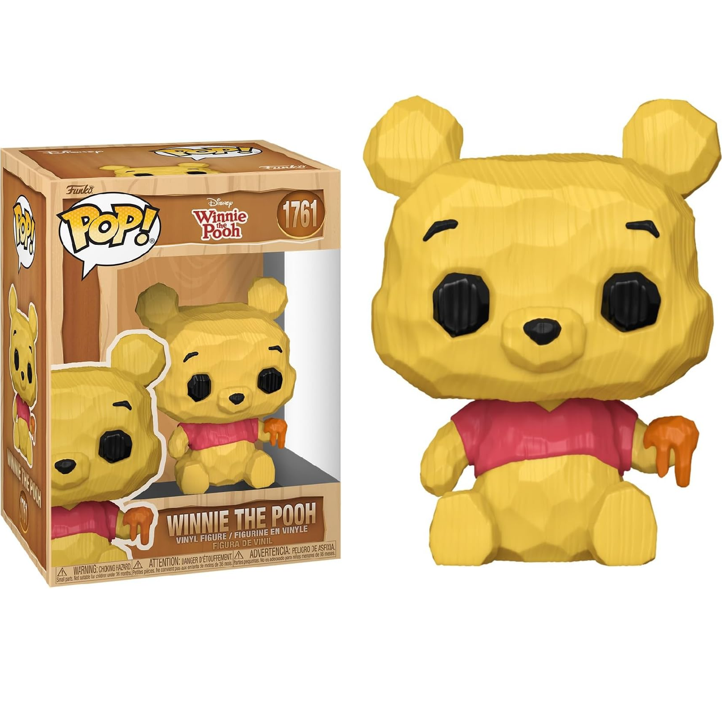 Funko Pop ! Disney Winnie The Pooh - (1762) Winnie The Pooh (Whittled) Vinyl Figure 9Cm