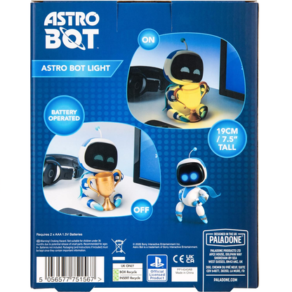 Paladone - Astrobot GloBuddies Light - Astrobot con licenza ufficiale Alimentato a batteria, luce di carattere, occhi luminosi, da collezione - 15cm