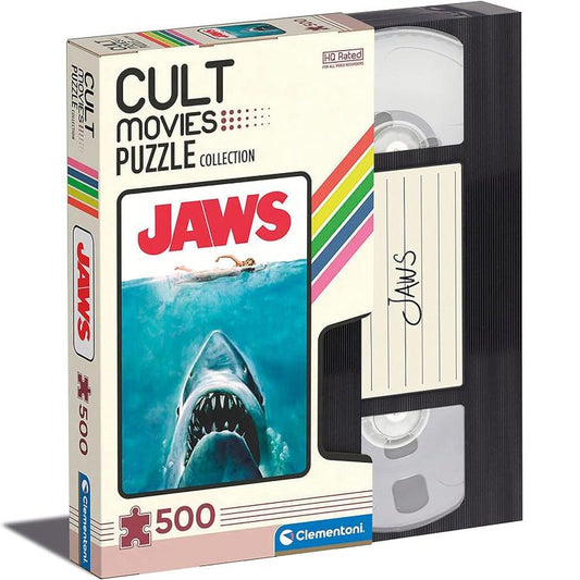 CLEMENTONI CULT PUZZLE MOVIES COLLECTION (JAWS) FILM HORROR "LO SQUALO" 500pz
