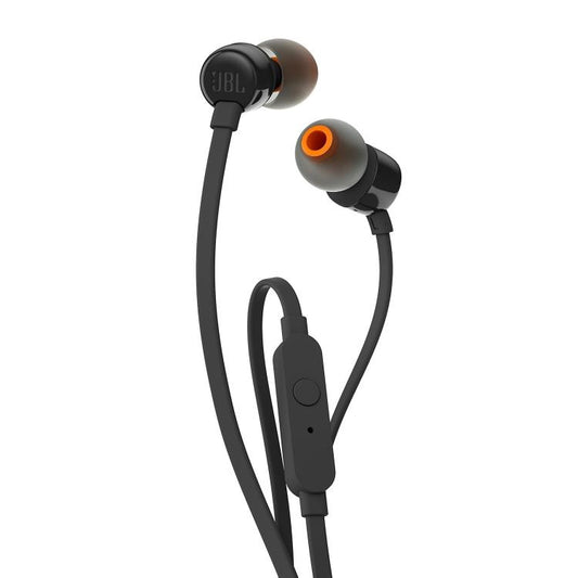 Jbl Auricolari Tune 110 Wired Cuffie Filo T110 Pure Bass Cavo Piatto 3.5Mm Black