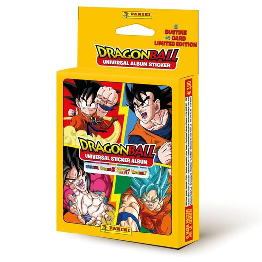 Panini Stickers Dragon Ball Universal Ecoblister 5 Bustine (25 Figurine)+ 1 Card