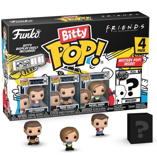 Funko Bitty Pop! Friends: 4Pack Joey Tribbiani/Ross Geller/Rachel Green +Mystery
