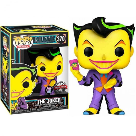 Funko Pop ! Heroes Batman Animated Series - The Joker 370 Black Light Glow Dark