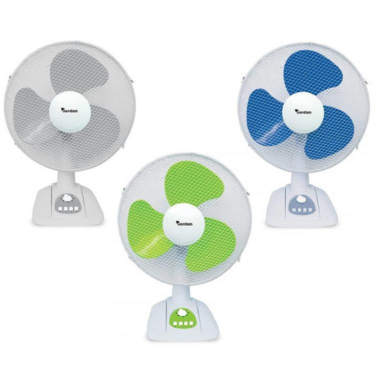 Jordan Ventilatore Da Tavolo Pale Ø 40Cm 45W Regolabile Oscillante Timer Ufficio