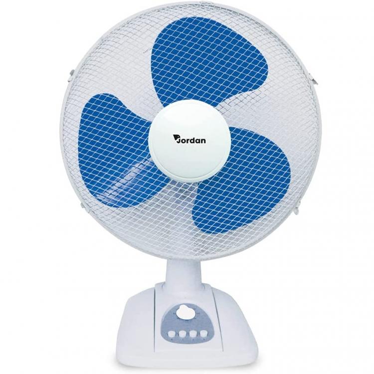 Jordan Ventilatore Da Tavolo Pale Ø 40Cm 45W Regolabile Oscillante Timer Ufficio