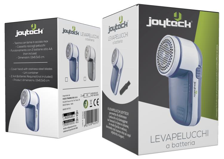 Joytech Levapelucchi A Batteria 3 Lame In Acciaio Ergonomica Raccogli Pelucchi
