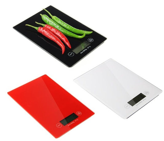 BILANCIA ELETTRONICA DA CUCINA DIGITALE PRECISIONE 1GR 5KG ALIMENTI PIANO VETRO