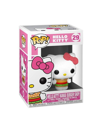 Funko Pop ! Hello Kitty - (29) Hello Kitty (Kawaii Burger Shop) Vinyl Figure 9Cm