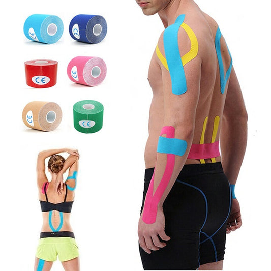 CEROTTO MUSCOLARE ELASTICO PER TAPING NEUROMUSCOLARE ROTOLO 5mx5cm KINESIO TAPE