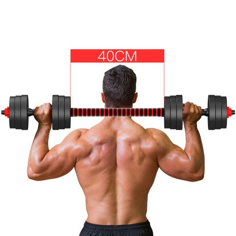 Kit Manubri Bilanciere Dumbbell Set Pesi Regolabili Componibili Da Palestra 40Kg