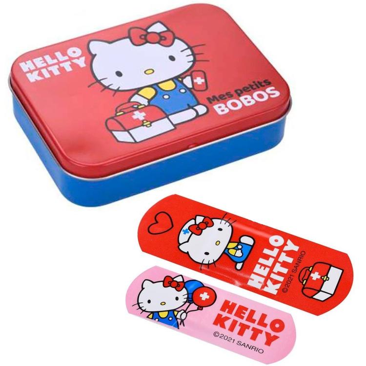 Hello Kitty Box Metallo 24 Medicazioni Adesive Cerotti Sterili Ragazzi Bambini