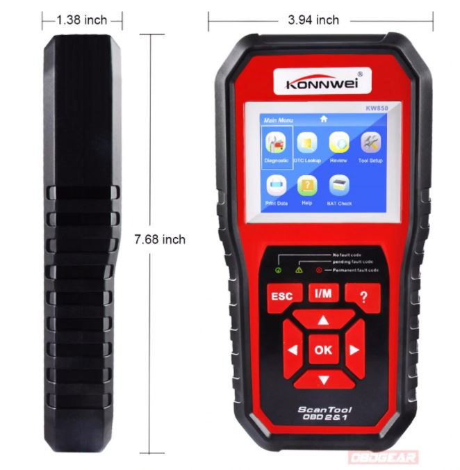 Tester Obd 2 Ii Scanner Konnwei Kw850 Lettore Codice Diagnostica Centralina Auto