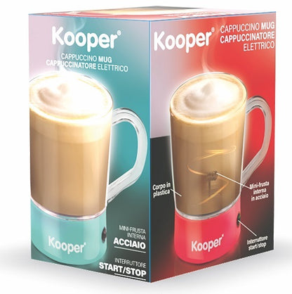 Kooper Cappuccinatore Elettrico A Batterie Mug 3W Plastica Senza Fili Cappuccino