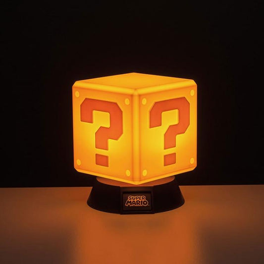 Paladone Nintendo Super Mario Lamp Question Block Light Lampada 3D Da Tavolo