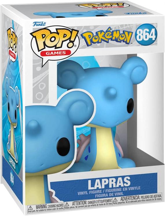 Funko Pop ! Games Pokemon - Lapras (864) Acqua Vinyl Figure Da Collezione