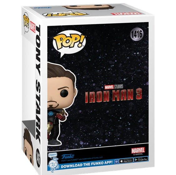 Funko Pop ! Marvel The Infinity Saga - (1416) Tony Stark (Iron Man 3) Glow 9cm