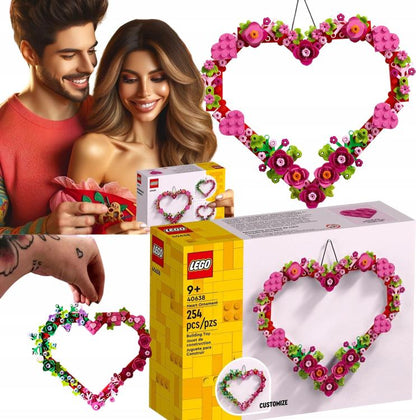 Lego - Cuore Ornamentale Flowers Fiori 40638 Decorazione Casa Costruzione 20Cm