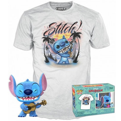 Funko Pop ! & Tee Lilo & Stitch (1044) Stitch With Ukulele Vinyl Funko+T-Shirt