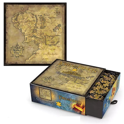 Puzzle 1000Pz Il Signore Degli Anelli Mappa Terra Di Mezzo Lords Of The Rings