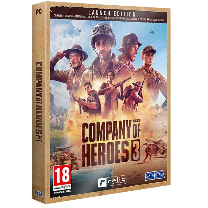 COMPANY OF HEROES 3 LAUNCH EDITION METAL CASE PC GIOCO FISICO PAL ITALIANO DVD