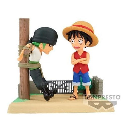 BANPRESTO ONE PIECE STORIE DI TROCHI (LUFFY & RORONOA ZORO) FIGURE PVC BANDAI