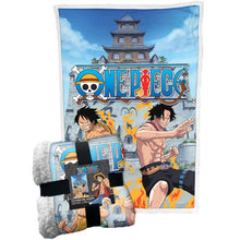 Coperta Sherpa One Piece Monkey D.Luffy & Portuguese D. Ace Plaid Pile 100x150