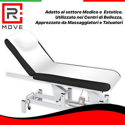 R MOVE 6 Rotoli Carta per Lettino Massaggio 60 metri, Lenzuolino Medico Monouso per lettino 60cm altezza, 2 veli pura cellulosa, lenzuolini per estetista, rotoli medici, rotolo lettino estetista