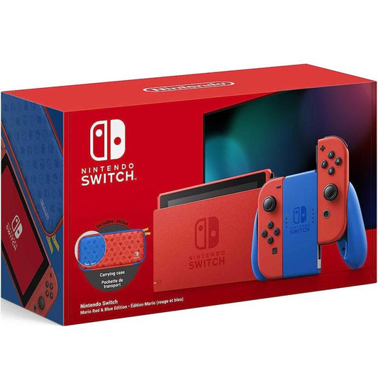 Nintendo Switch Console 1.1 Mario Red & Blue Special Edition + Custodia Pochette