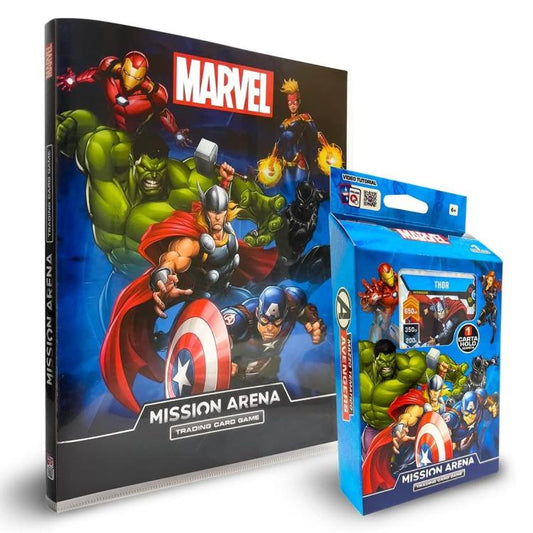 Marvel Mission Arena Trading Mazzo Card Game + Album Raccoglitore (Avengers)